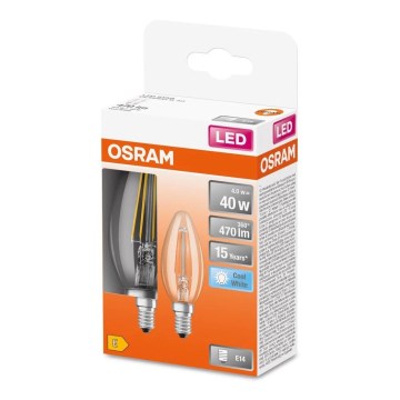 SETTI 2x LED-polttimo FILAMENT B35 E14/4W/230V 4000K - Osram