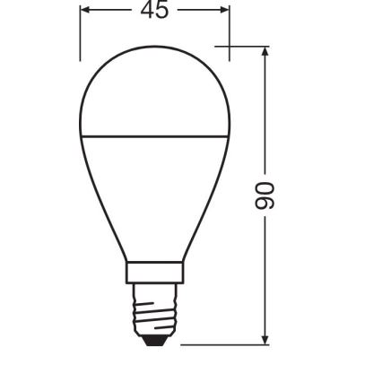 SETTI 2x LED-polttimo P45 E14/7W/230V 3000K - Osram