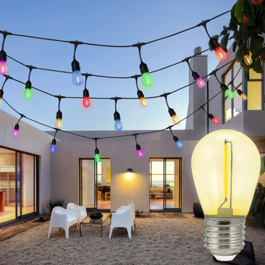 SETTI 2x LED-polttimo PARTY E27/0,3W/36V keltainen