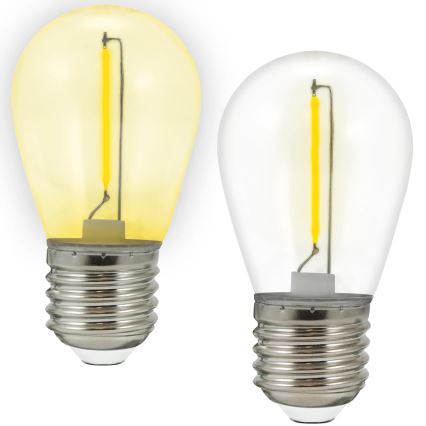 SETTI 2x LED-polttimo PARTY E27/0,3W/36V keltainen