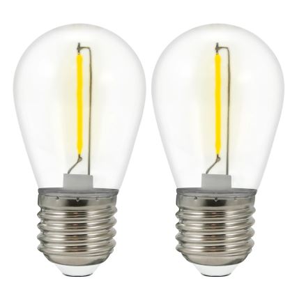 SETTI 2x LED-polttimo PARTY E27/0,3W/36V keltainen