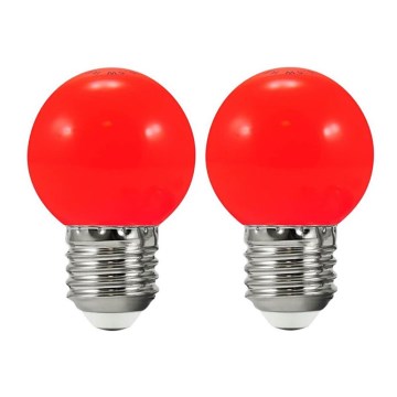 SETTI 2x LED-polttimo PARTY E27/0,5W/36V punainen