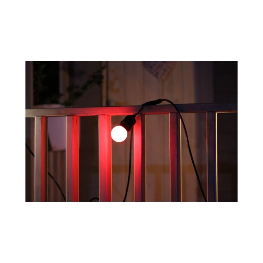 SETTI 2x LED-polttimo PARTY E27/0,5W/36V punainen