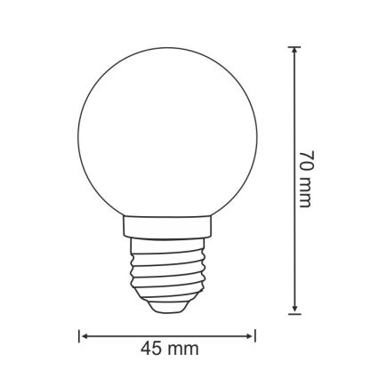 SETTI 2x LED-polttimo PARTY E27/0,5W/36V sininen