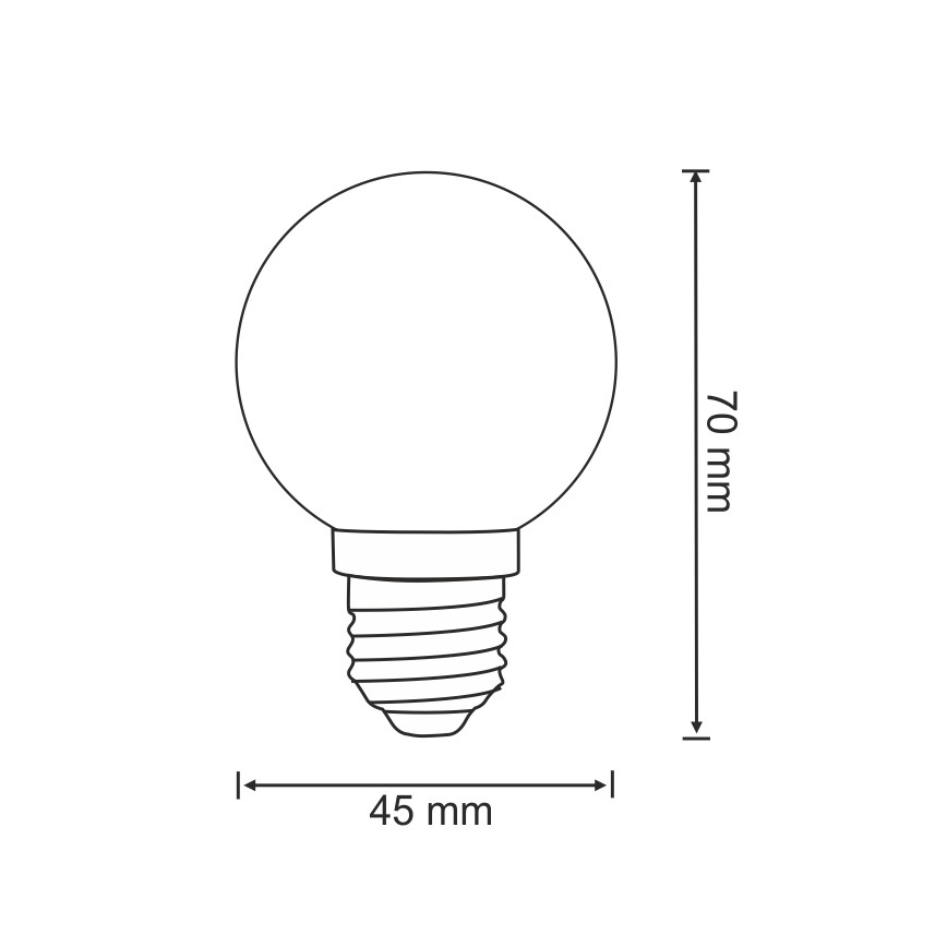 SETTI 2x LED-polttimo PARTY E27/0,5W/36V sininen