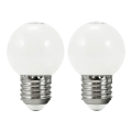 SETTI 2x LED-polttimo PARTY E27/0,5W/36V valkoinen