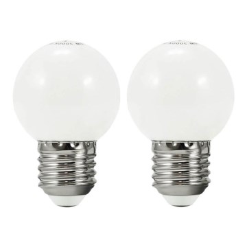 SETTI 2x LED-polttimo PARTY E27/0,5W/36V valkoinen