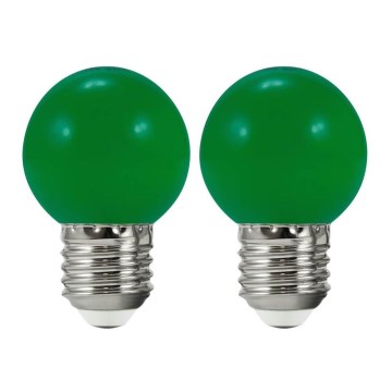 SETTI 2x LED-polttimo PARTY E27/0,5W/36V vihreä
