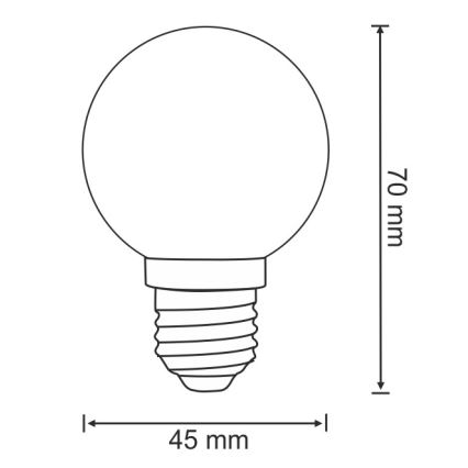 SETTI 2x LED-polttimo PARTY E27/0,5W/36V vihreä