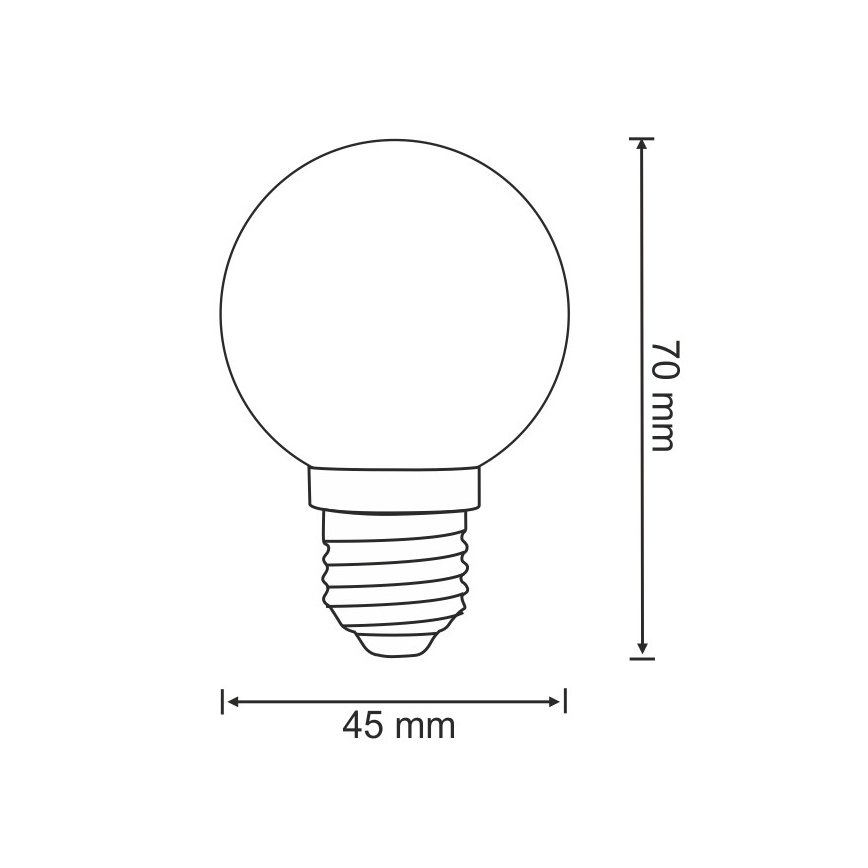 SETTI 2x LED-polttimo PARTY E27/0,5W/36V vihreä