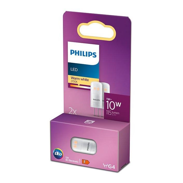 SETTI 2x LED-polttimo Philips G4/1W/12V 2700K