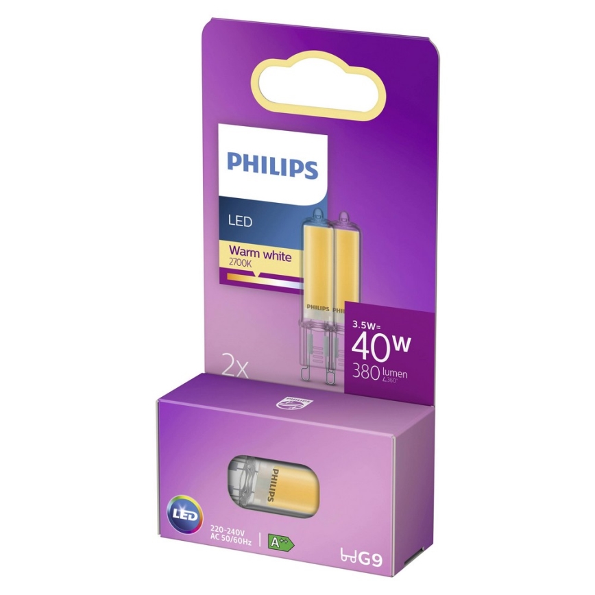 SETTI 2x LED-polttimo Philips G9/3,5W/230V 2700K