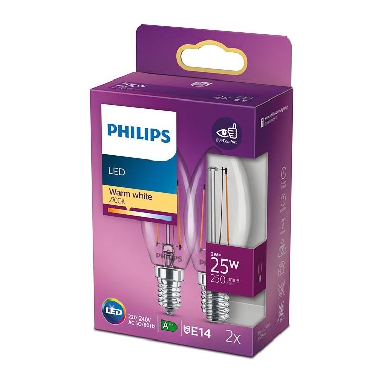SETTI 2x LED-polttimo VINTAGE Philips E14 / 2W / 230V 2700K