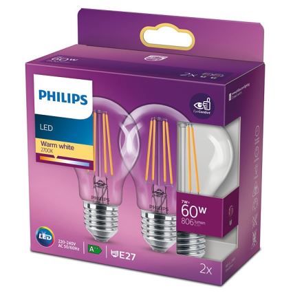 SETTI 2x LED-polttimo VINTAGE Philips E27 / 7W / 230V 2700K