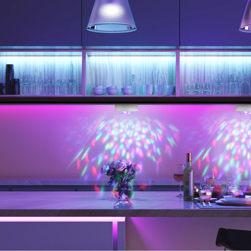 SETTI 2x LED RGB Himmennettävä koristeellinen valo FESTA 3xAAA/4,5V + kauko-ohjaus