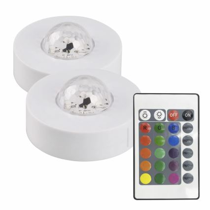 SETTI 2x LED RGB Himmennettävä koristeellinen valo FESTA 3xAAA/4,5V + kauko-ohjaus