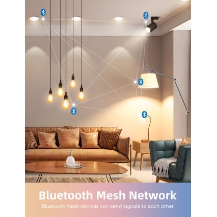 SETTI 2 kpl LED RGBW himmennettävät lamput MESH GU10/6,5W/230V 2700-6500K Wi-Fi - Aigostar