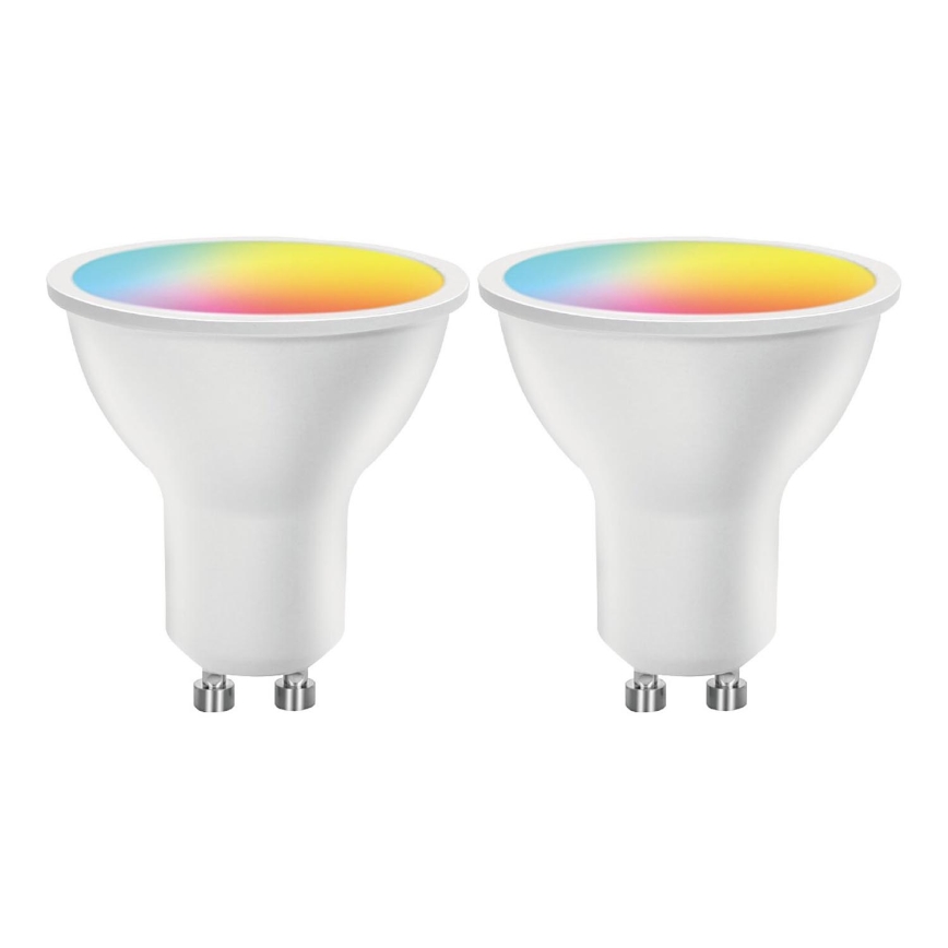 SETTI 2x LED RGBW Himmennettävä polttimo MESH Älykäs GU10/6,5W/230V 2700-6500K - Aigostar