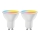 SETTI 2x LED RGBW Himmennettävä polttimo MESH Älykäs GU10/6,5W/230V 2700-6500K - Aigostar