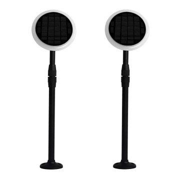 SETTI 2x LED Säädettävä aurinkokennolamppu GARDEN LED/3W/5V 42-80 cm 4000K IP65