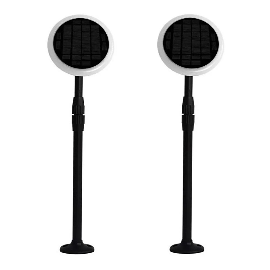 SETTI 2x LED Säädettävä aurinkokennolamppu GARDEN LED/3W/5V 42-80 cm 4000K IP65