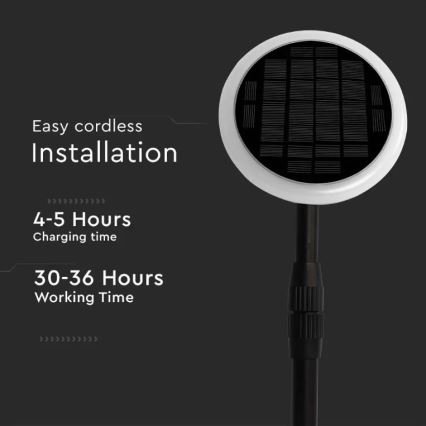 SETTI 2x LED Säädettävä aurinkokennolamppu GARDEN LED/3W/5V 42-80 cm 4000K IP65