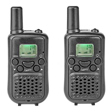 SETTI 2x Radiopuhelin LED-valolla 3xAAA kantama 5 km