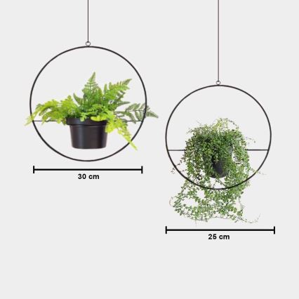 SETTI 2x Riipus kukkaruukku 25cm/30cm metalli
