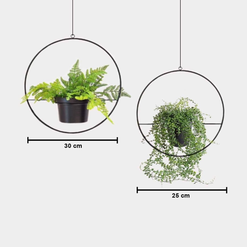 SETTI 2x Riipus kukkaruukku 25cm/30cm metalli