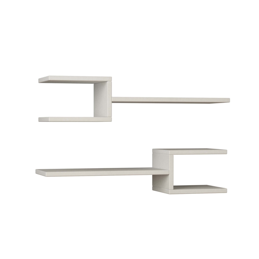 SETTI 2x Seinähylly FORK valkoinen