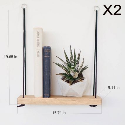 SETTI 2x Seinähylly kuusi
