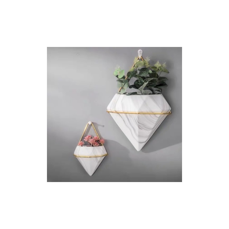 SETTI 2x Seinäkukkaruukku SEMELA 23x20 cm kulta