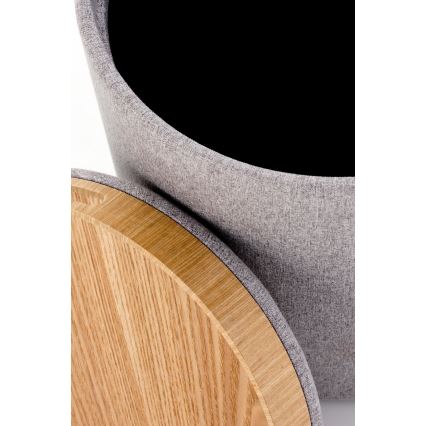 SETTI 2x Tabouret AVIKO halkaisija 38/45 cm harmaa/beige
