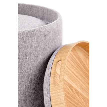 SETTI 2x Tabouret AVIKO halkaisija 38/45 cm harmaa/beige