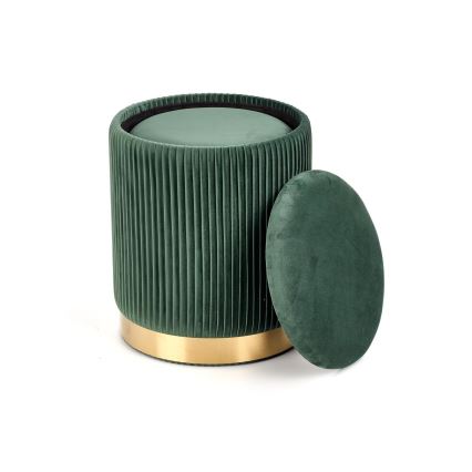 SETTI 2x Tabouret MONTY halkaisija 36/44 cm vihreä/kulta