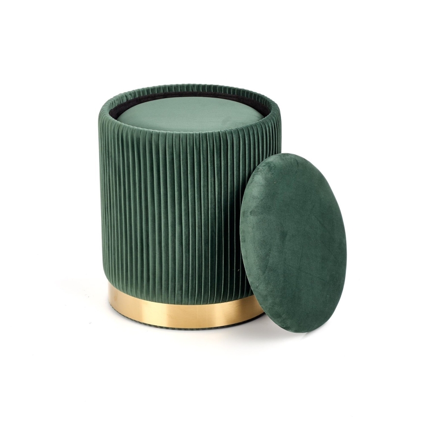 SETTI 2x Tabouret MONTY halkaisija 36/44 cm vihreä/kulta
