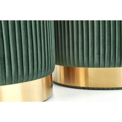 SETTI 2x Tabouret MONTY halkaisija 36/44 cm vihreä/kulta