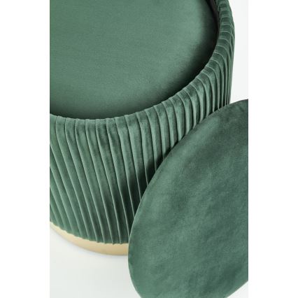 SETTI 2x Tabouret MONTY halkaisija 36/44 cm vihreä/kulta