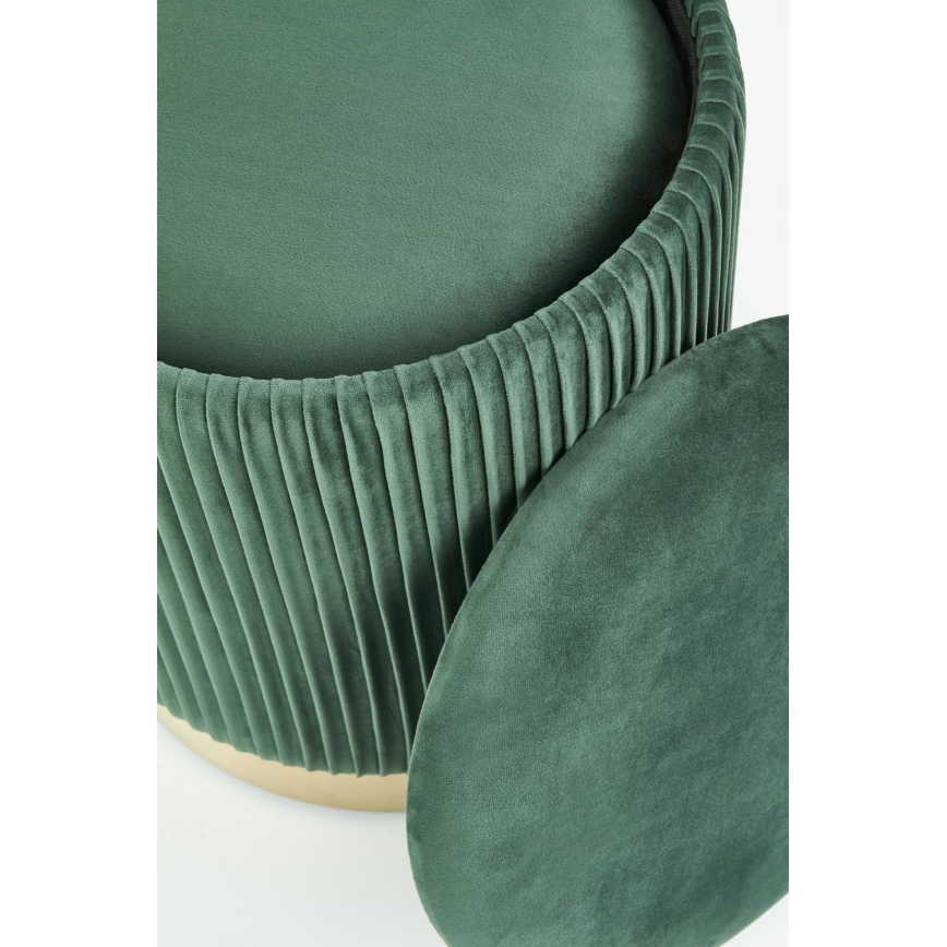 SETTI 2x Tabouret MONTY halkaisija 36/44 cm vihreä/kulta