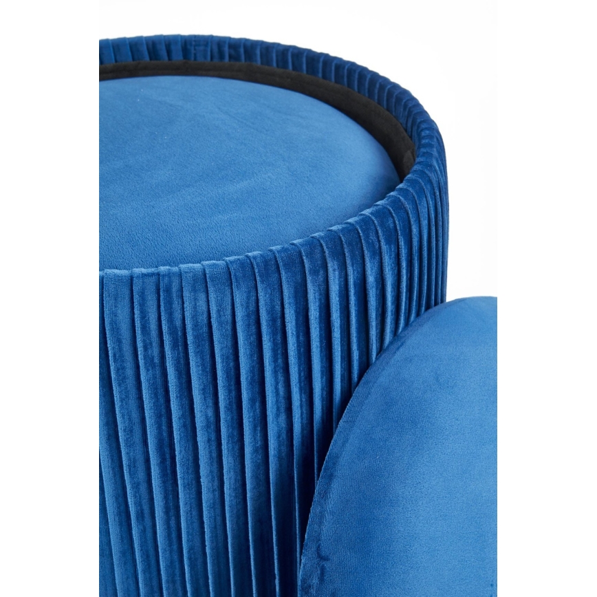 SETTI 2x Tabouret MONTY halkaisija 36/66 cm sininen/kulta