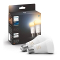 SETTI 2xLED Himmennettävä polttimo Philips Hue WHITE AMBIANCE E27/6W/230V 2200-6500K