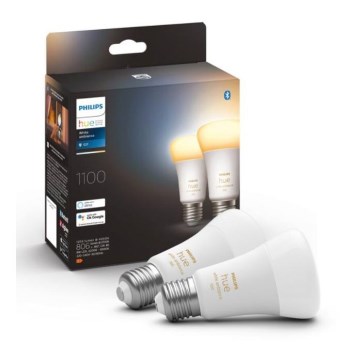 SETTI 2xLED Himmennettävä polttimo Philips Hue WHITE AMBIANCE E27/8W/230V 2200-6500K