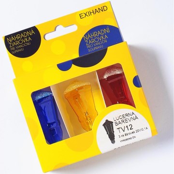 SETTI 3 x Vaihtolamppu LANTERN E10/20V/0,1A värikäs Valmistettu EU