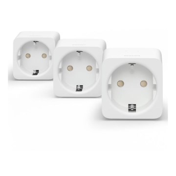 SETTI 3x Älykäs pistoke Philips Hue Älykäs pistoke EU SCHUKO