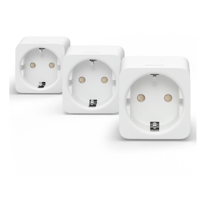 SETTI 3x Älykäs pistoke Philips Hue Älykäs pistoke EU SCHUKO