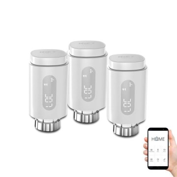 SETTI 3x Älykäs termostaatinpää LED näytöllä 2xAA/3V Zigbee