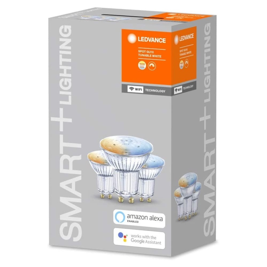 SETTI 3x Himmennettävä LED-polttimo SMART+ GU10/5W/230V 2700K-6500K Wi-Fi - Ledvance