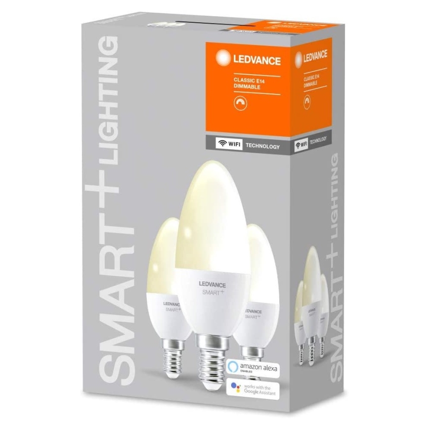 SETTI 3x Himmennettevä LED-polttimo SMART+ E14/5W/230V 2700K Wi-Fi - Ledvance