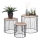 SETTI 3x Kukkateline halkaisija 19/23/28 cm musta/beige
