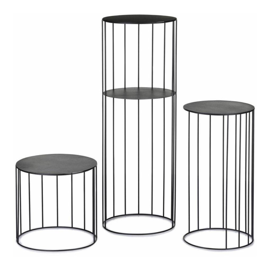 SETTI 3x Kukkateline LOFT musta